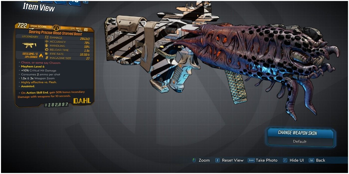 Blood Starved Beast SMG From Borderlands 3