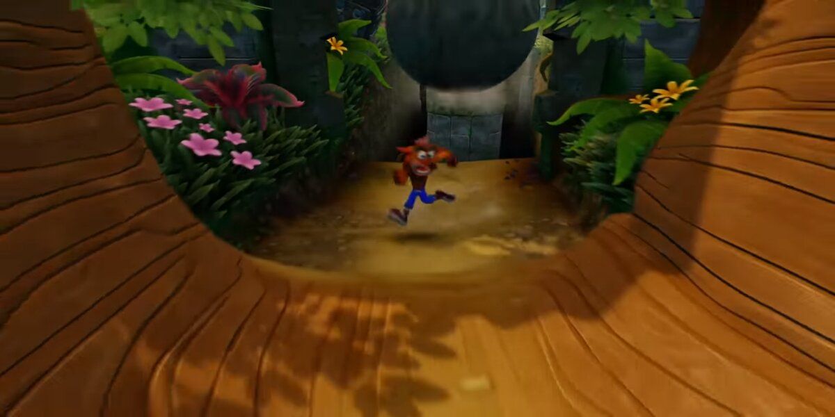 Crash Bandicoot in the level Boulders