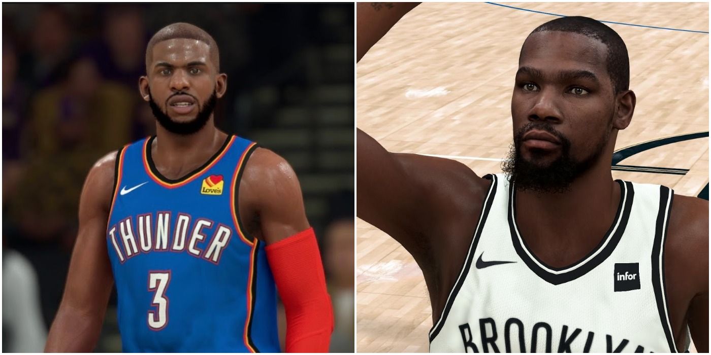 Chris Paul and Kevin Durant in NBA 2K21