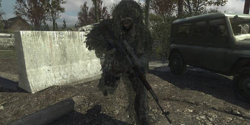 Call of Duty Modern Warfare 3 Dragunov gun and ghille suit. From CFGfactory.