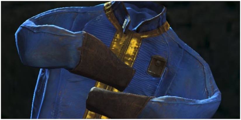 A vault jumpsuit before it is picked up by the player
