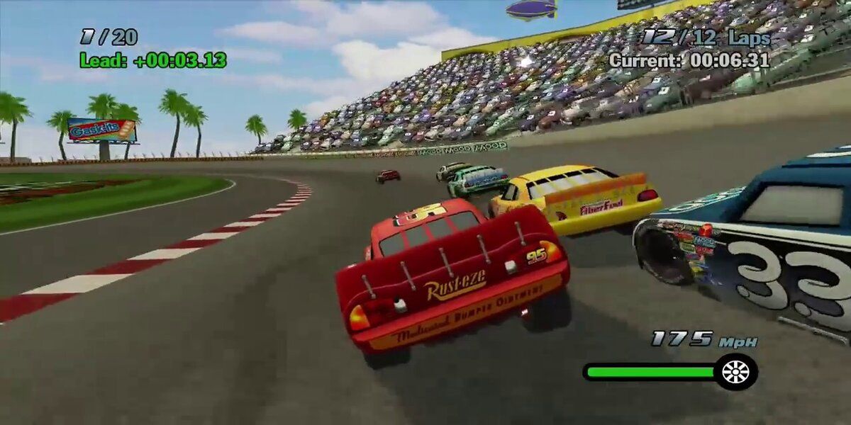 Lightning McQueen in the PS2 game Cars