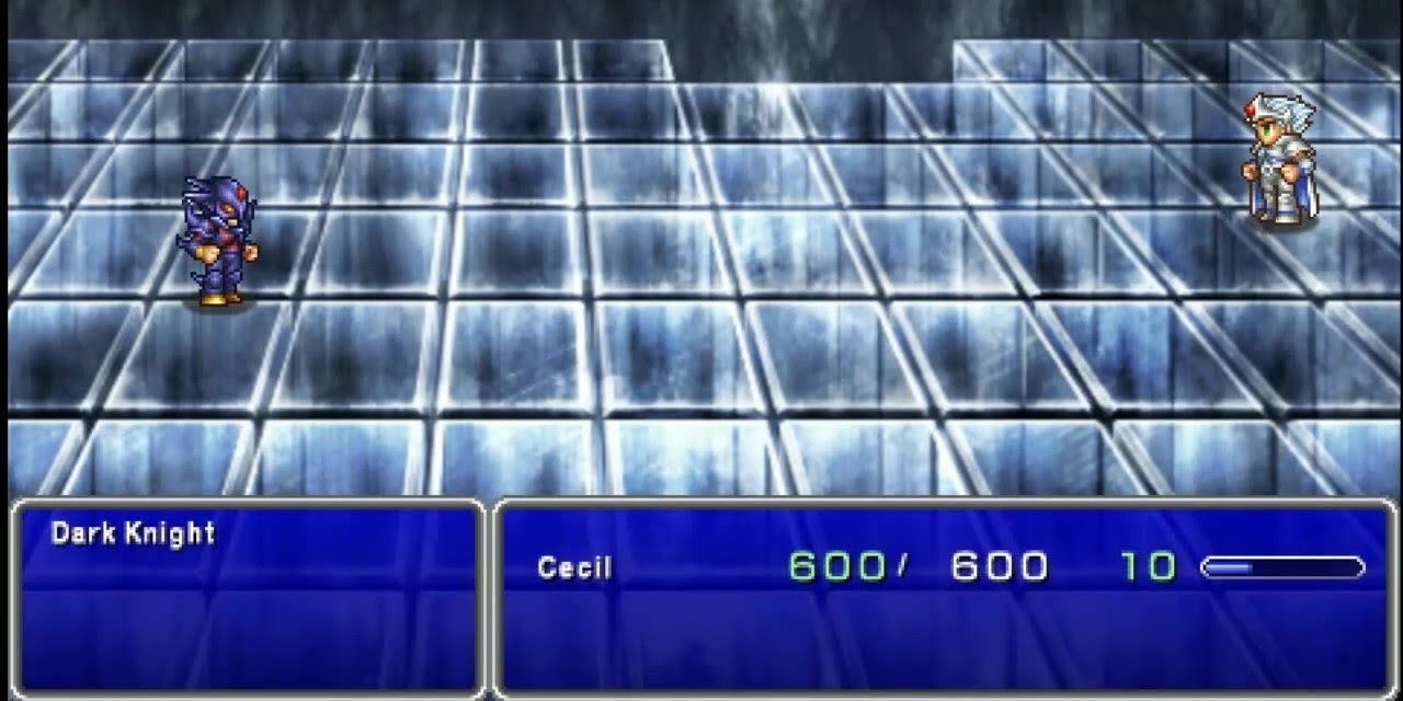 Cecil faces his other self in Final Fantasy IV.