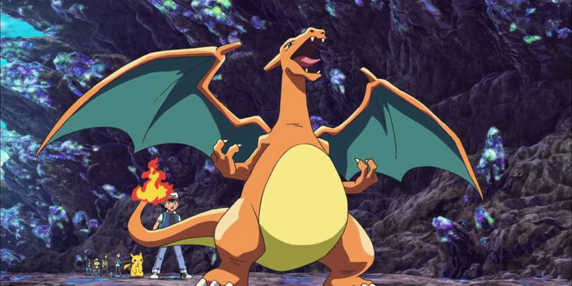 Ash's Charizard Pokemon Roars