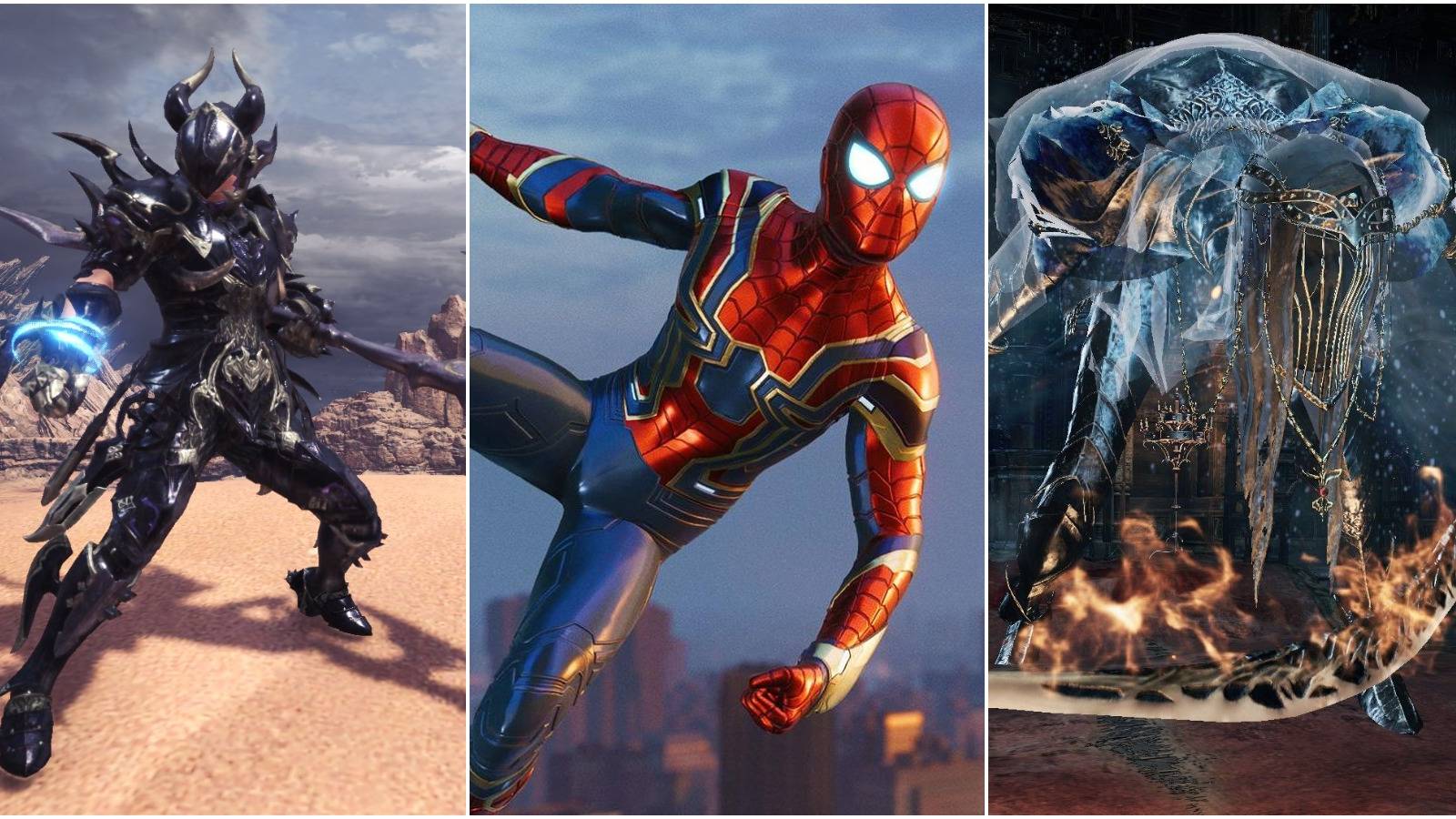 The Drachen set, Iron Spider, and Dancer's set.