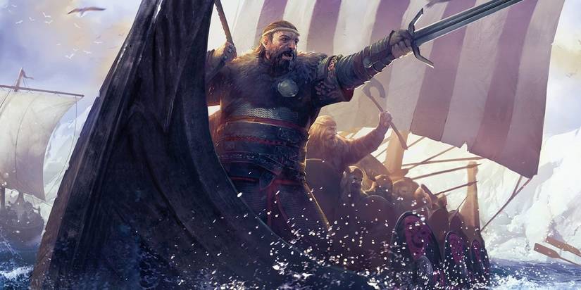 Crach an Craite from The Witcher 3, going into battle