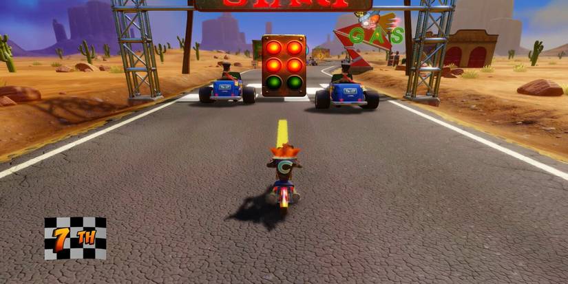 Crash Bandicoot in the level Hog Ride from the N. Sane trilogy
