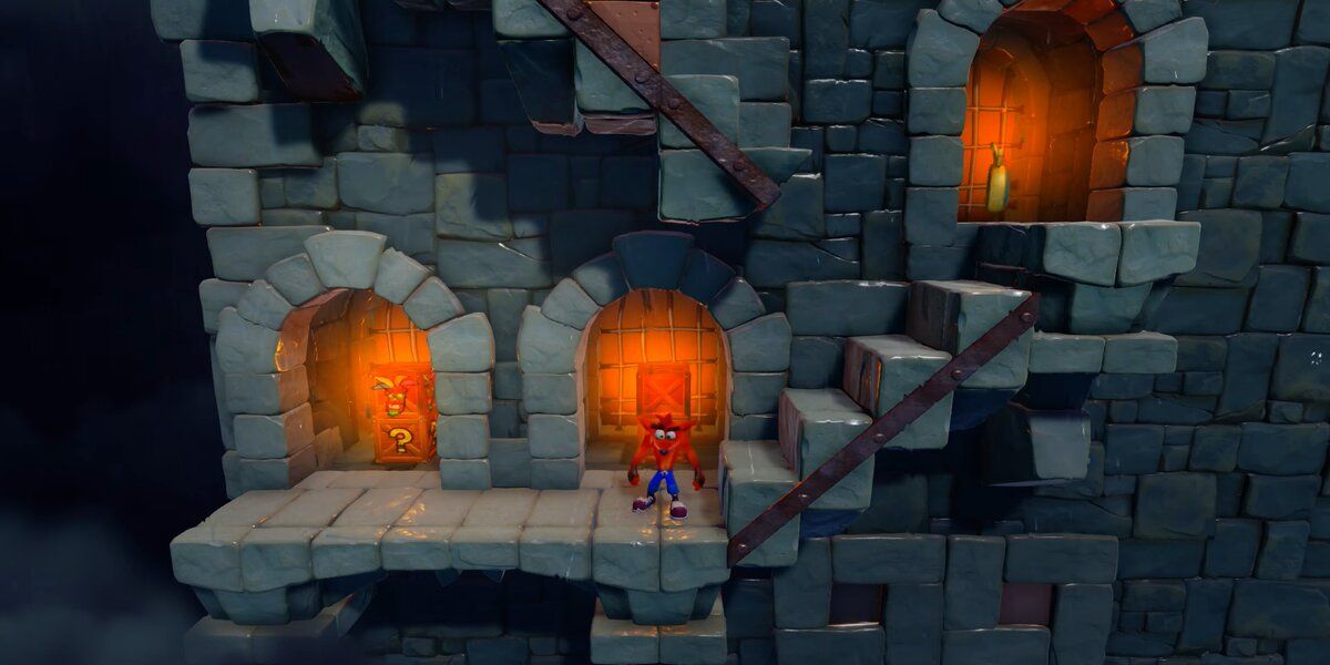 Crash Bandicoot in the level Stormy Ascent from the N. Sane Trilogy