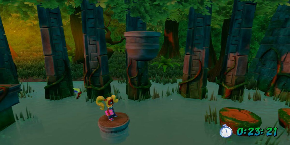 Coco Bandicoot in the level Sunset Vista from the N. Sane Trilogy