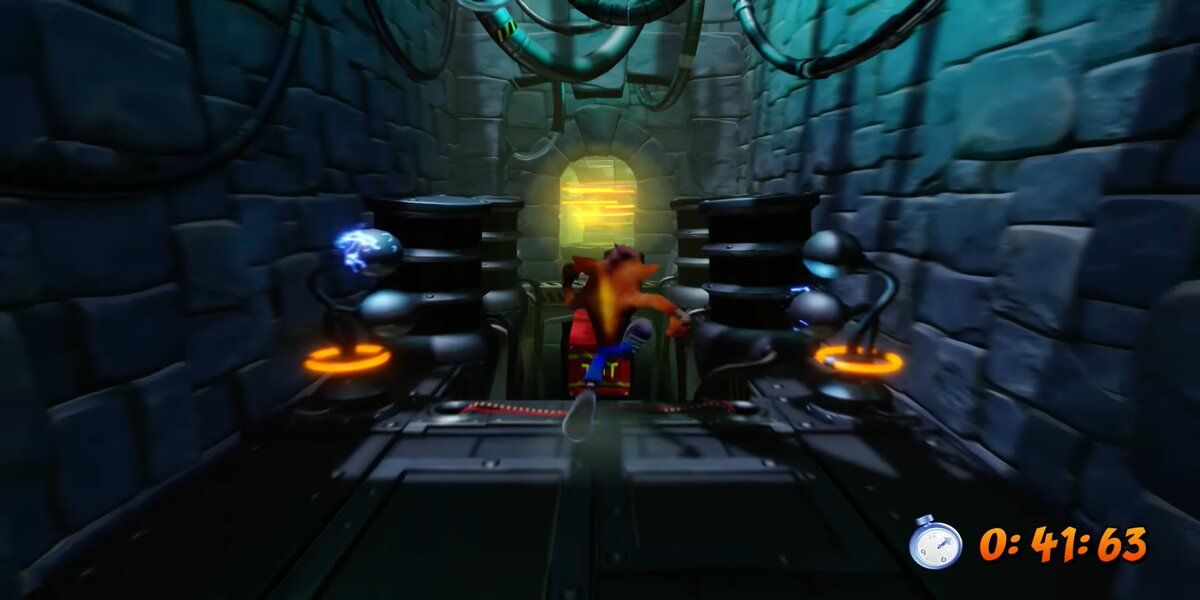 Crash Bandicoot in the level The Lab from the N.Sane Trilogy
