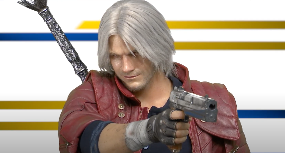 Close up of Devil May Cry 5 Dante Statue