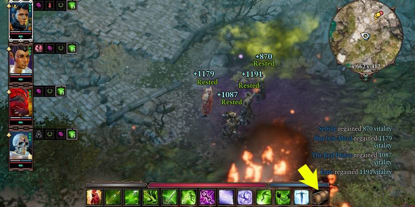 The party uses Bedrolls