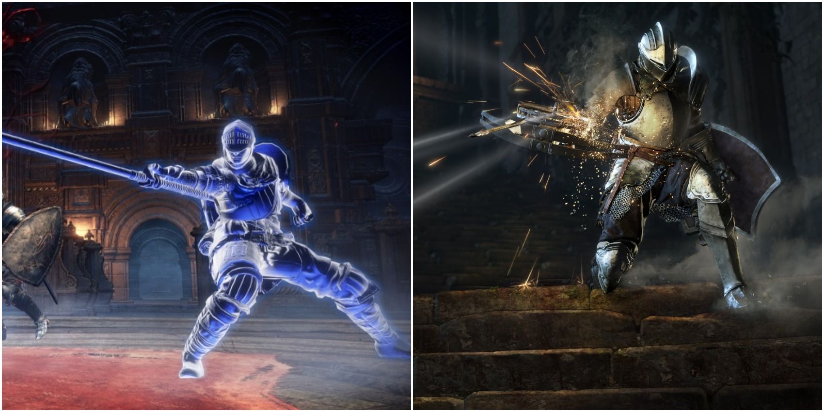 Dark Souls 3 Featured Image. Blue Sentinel Defending Host And Repeating Crossbow.