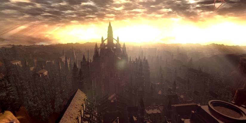 Overhead view of Anor Londo in Dark Souls