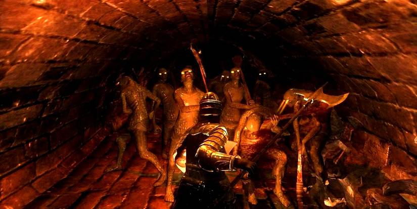 A tunnel filled with enemies.