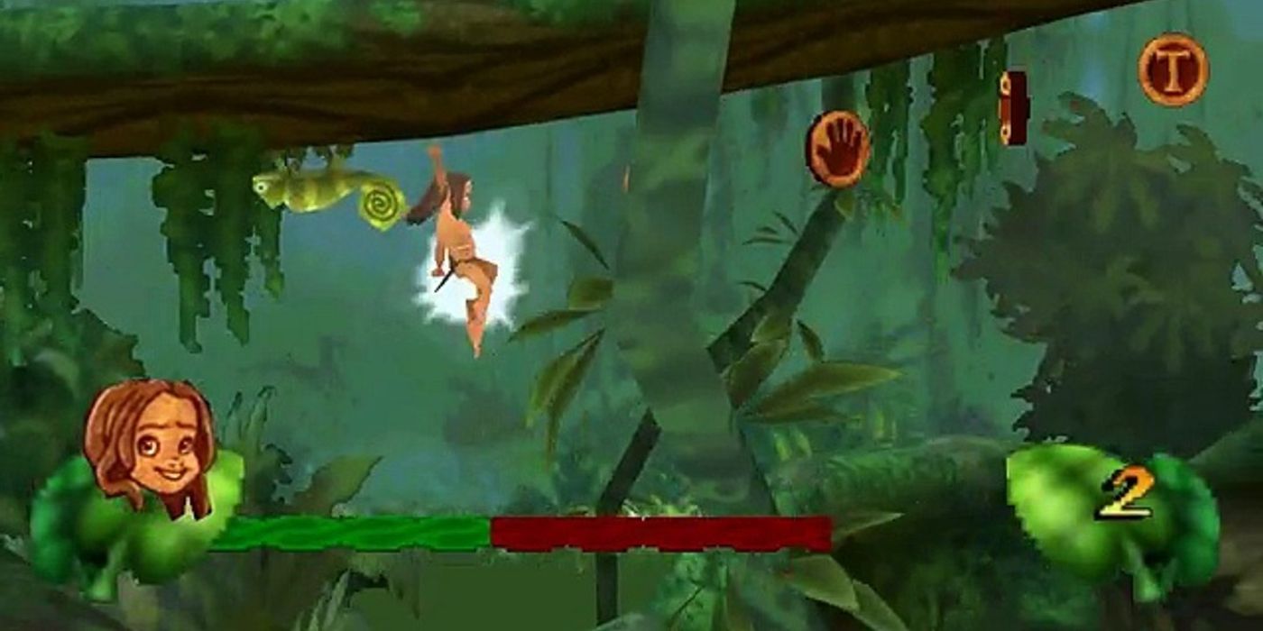 Disney's Tarzan Climbing Across Gap
