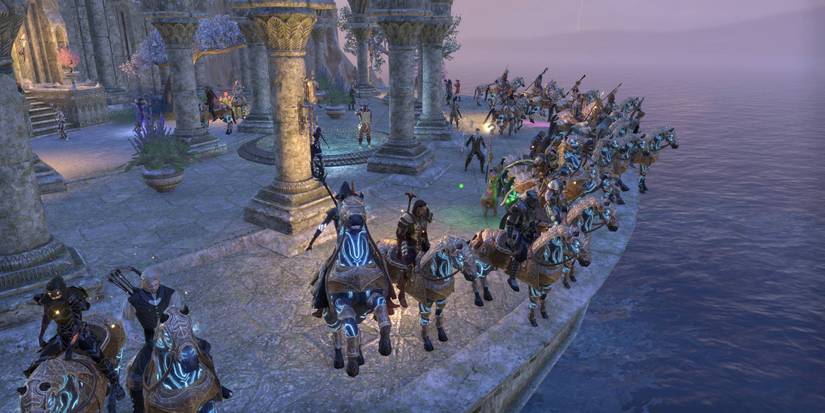 Large Group With Horses Summerset Elder Scrolls Online