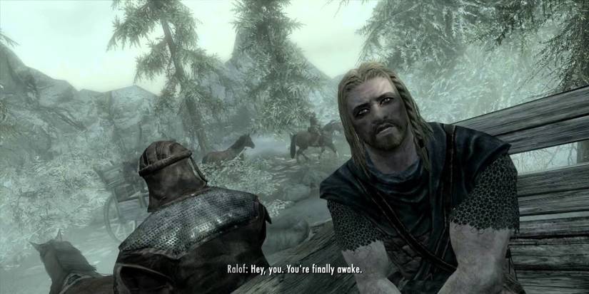 image of opening scene in The Elder Scrolls V: Skyrim