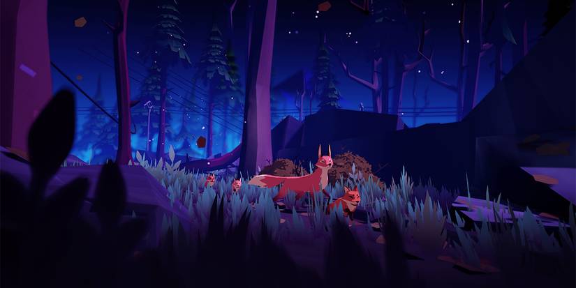 Mother Fox and cubs from Endling video game.