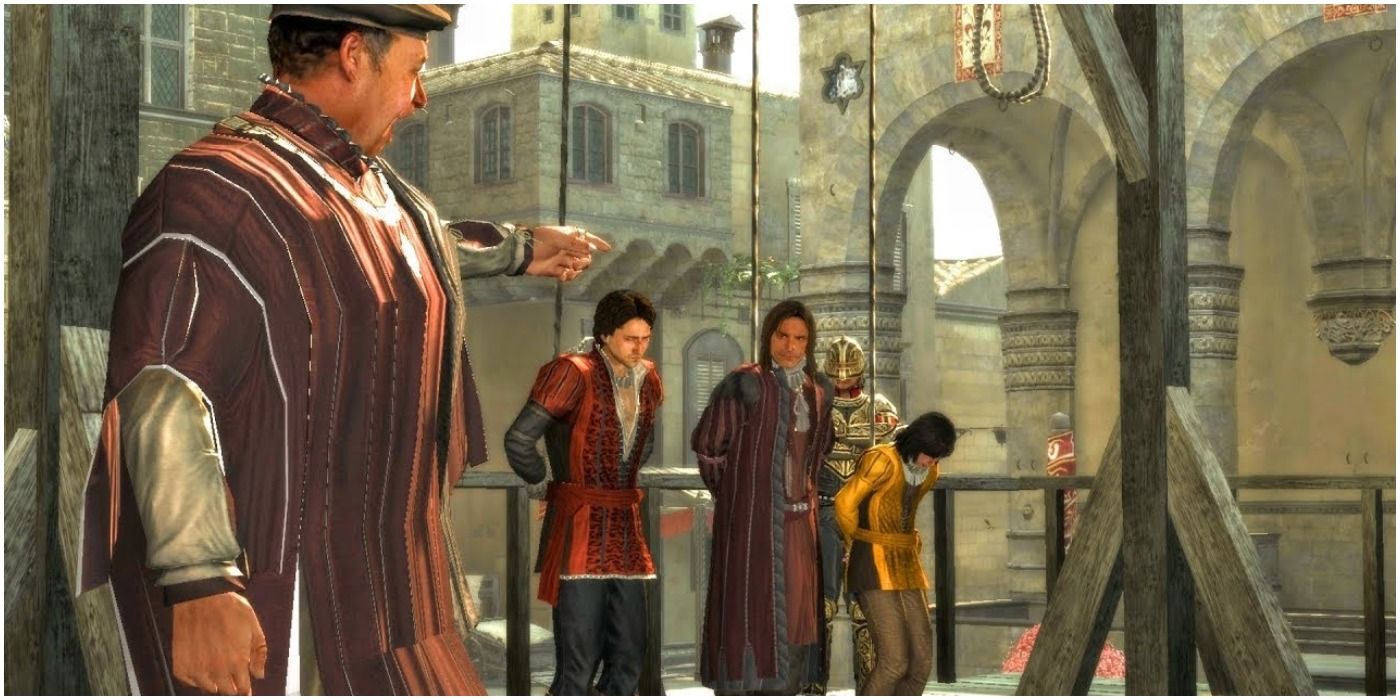 Ezio's male family members about to be executed, Assassin's Creed 2