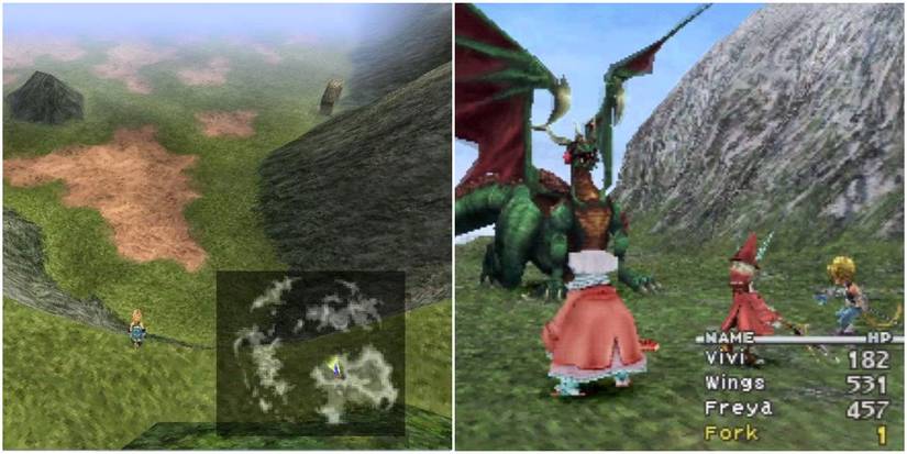 Gameplay screenshots of Final Fantasy IX.