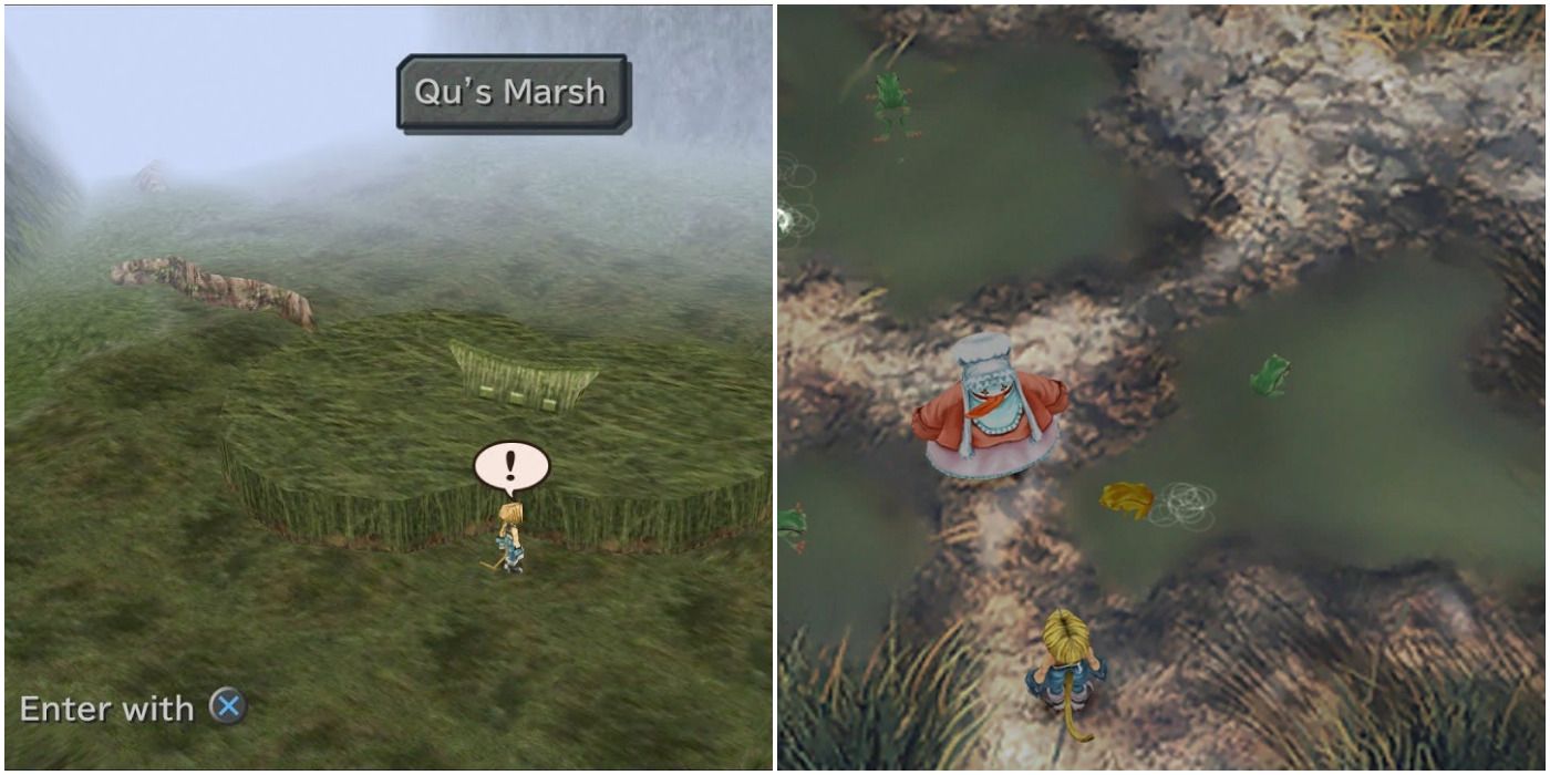 Gameplay screenshots of Final Fantasy IX.