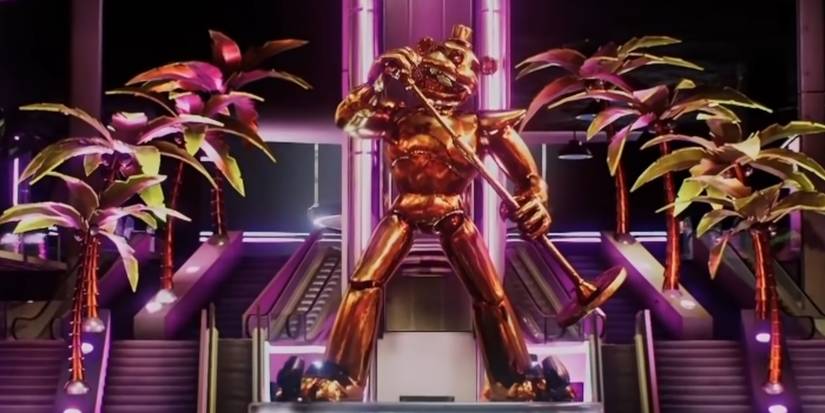 FNAF Security Breach Entry Way Golden Freddy Statue