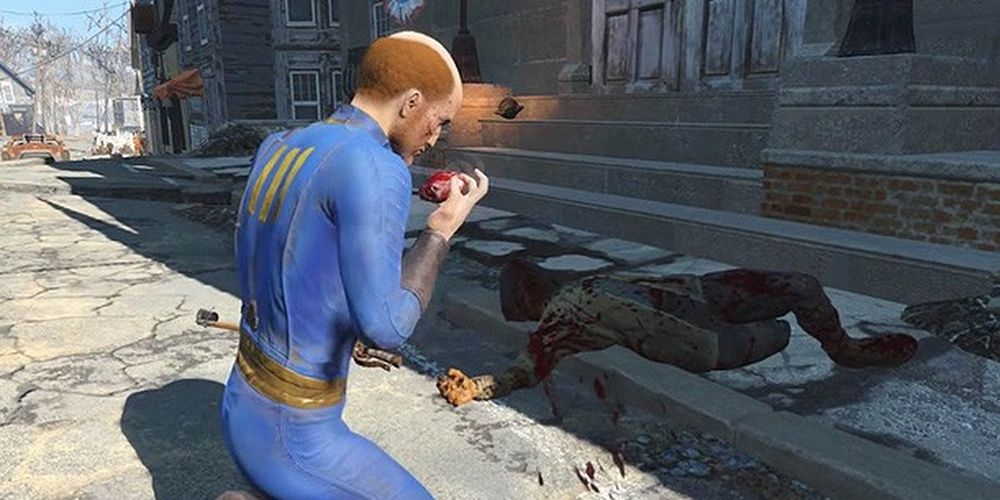 Fallout 4 Cannibal Perk In Action.