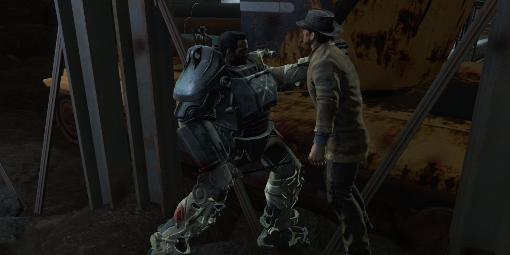 Fallout 4 Paladin Danse In Power Armor Unarmed