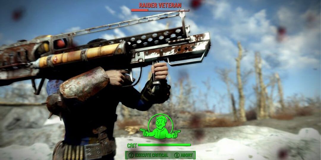 Fallout 4 Lone Wanderer Firing Fat Man.