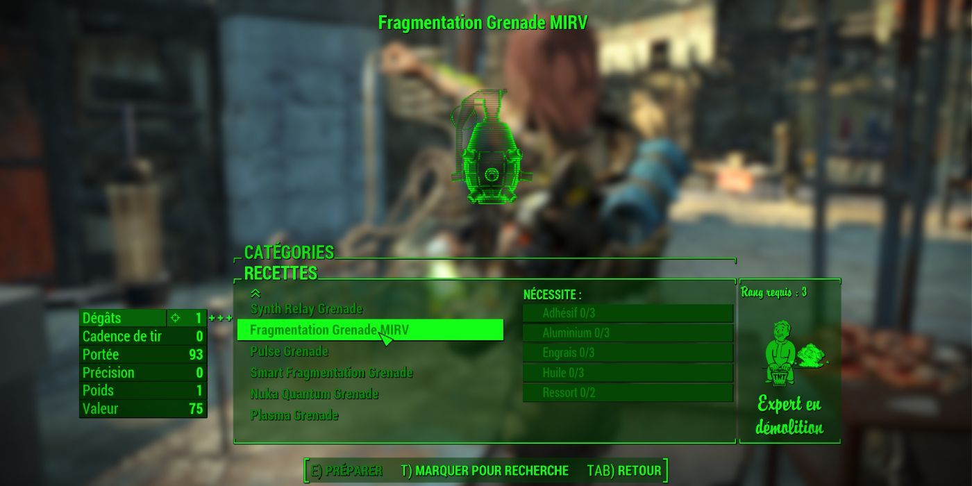 Fallout 4 Fragmentation Grenade MIRV