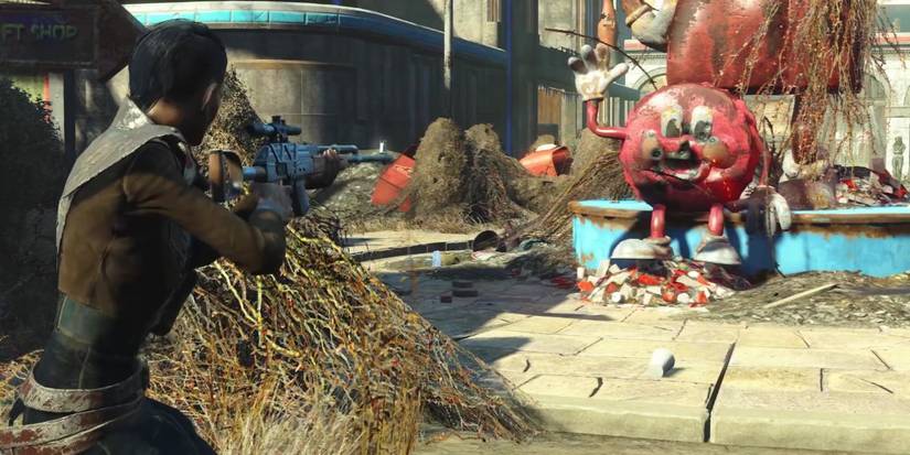Fallout 4 Raider Shooting Cappy In Nuka World