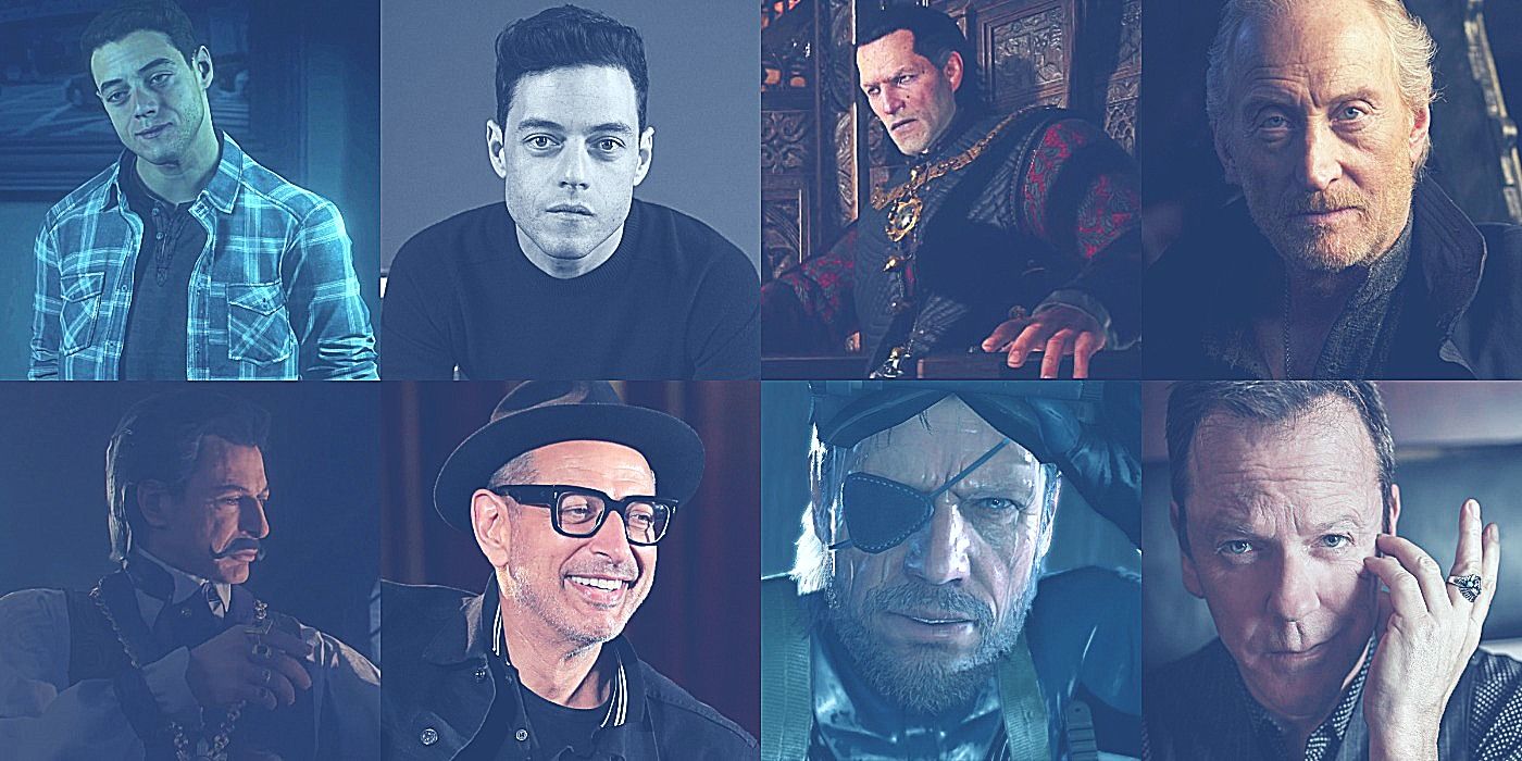 famous actors next to their famous video game characters