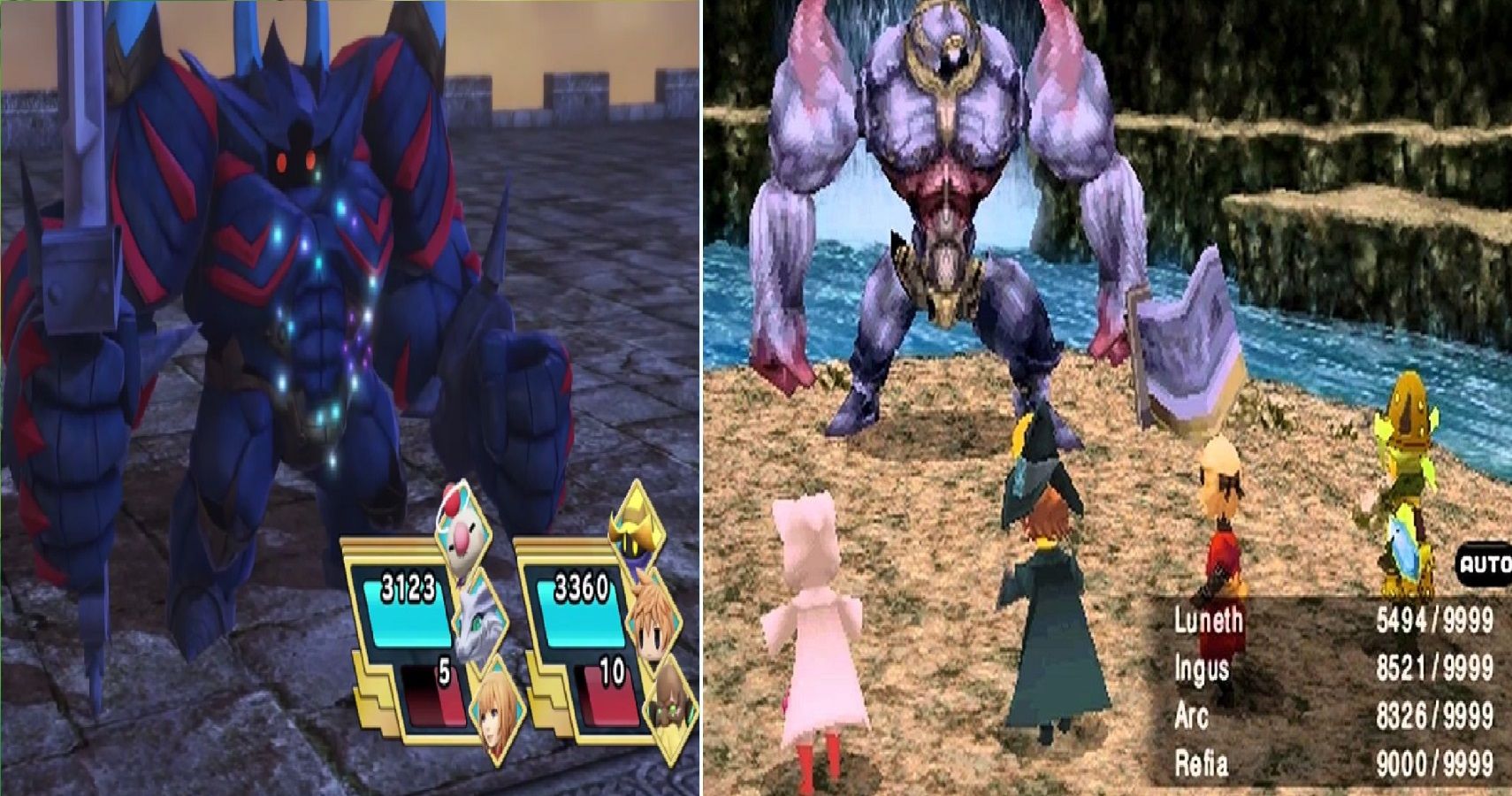 World of Final Fantasy and Final Fantasy III PSP's Iron Giants