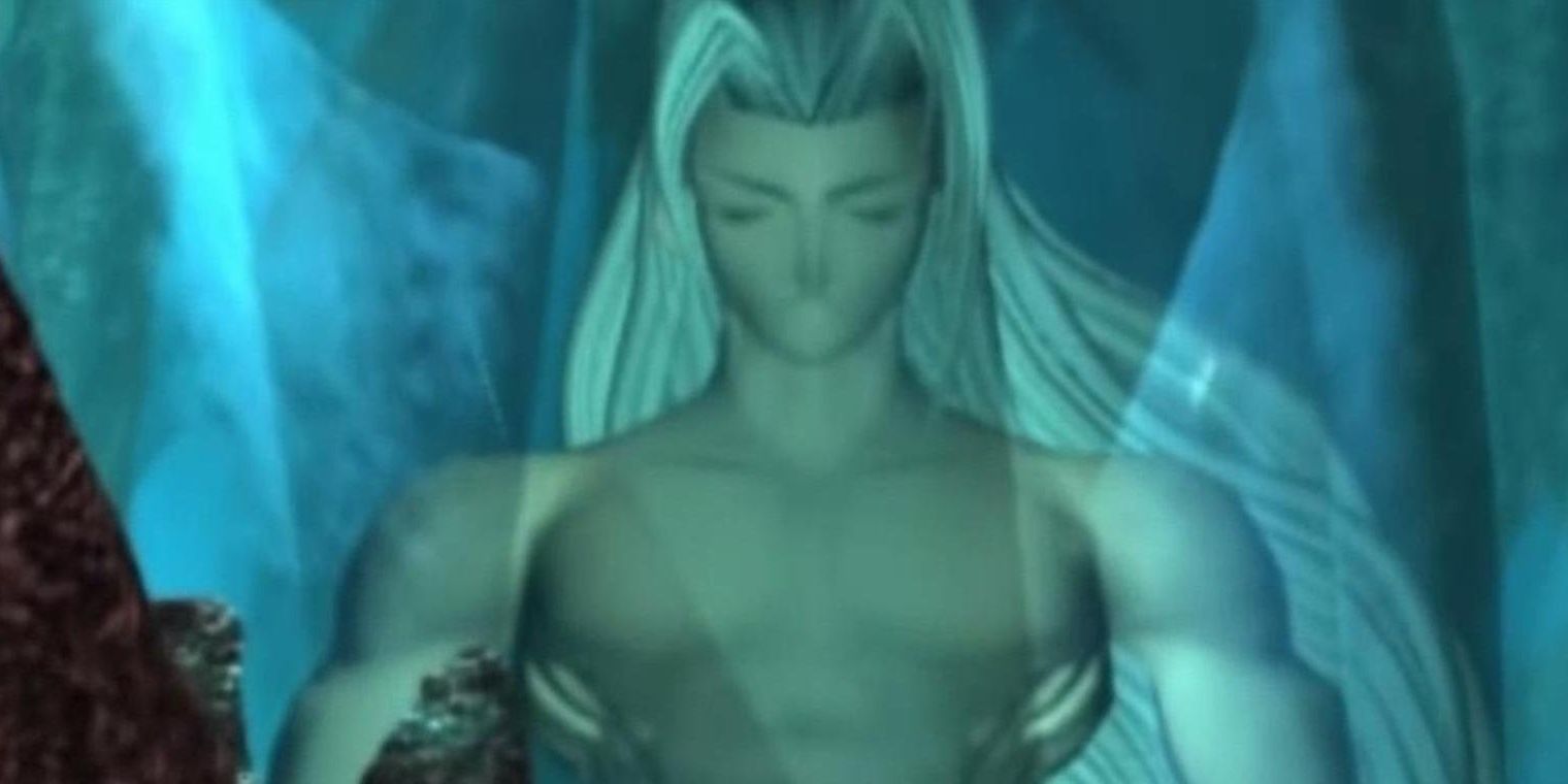 Crystallized Sephiroth in Final Fantasy VII.