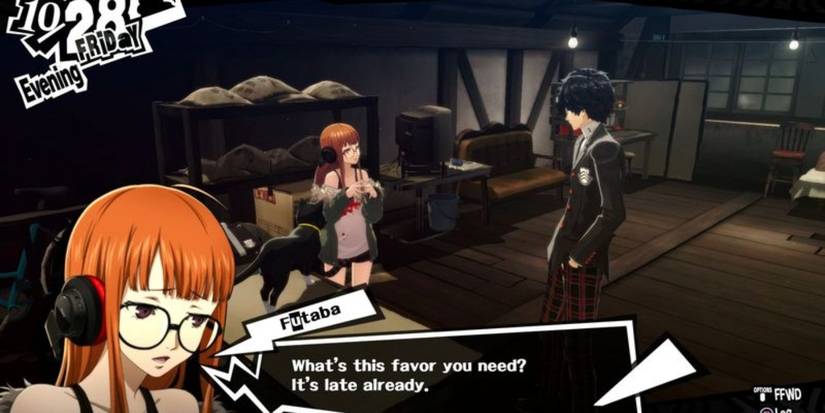 protagonist talking to futaba