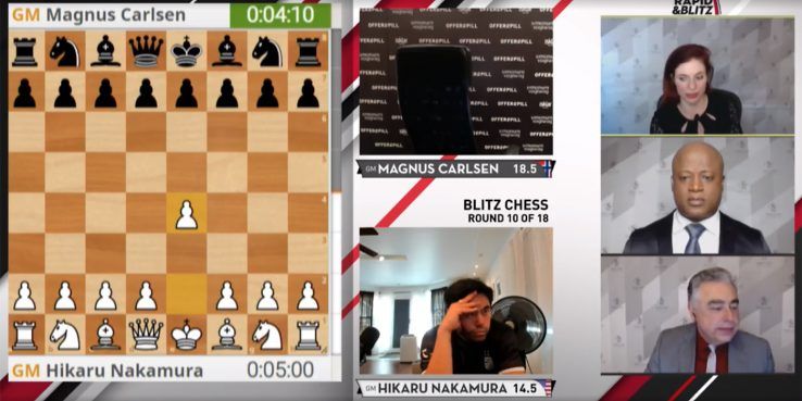Chess Grandmaster Magnus Carlsen's empty chair