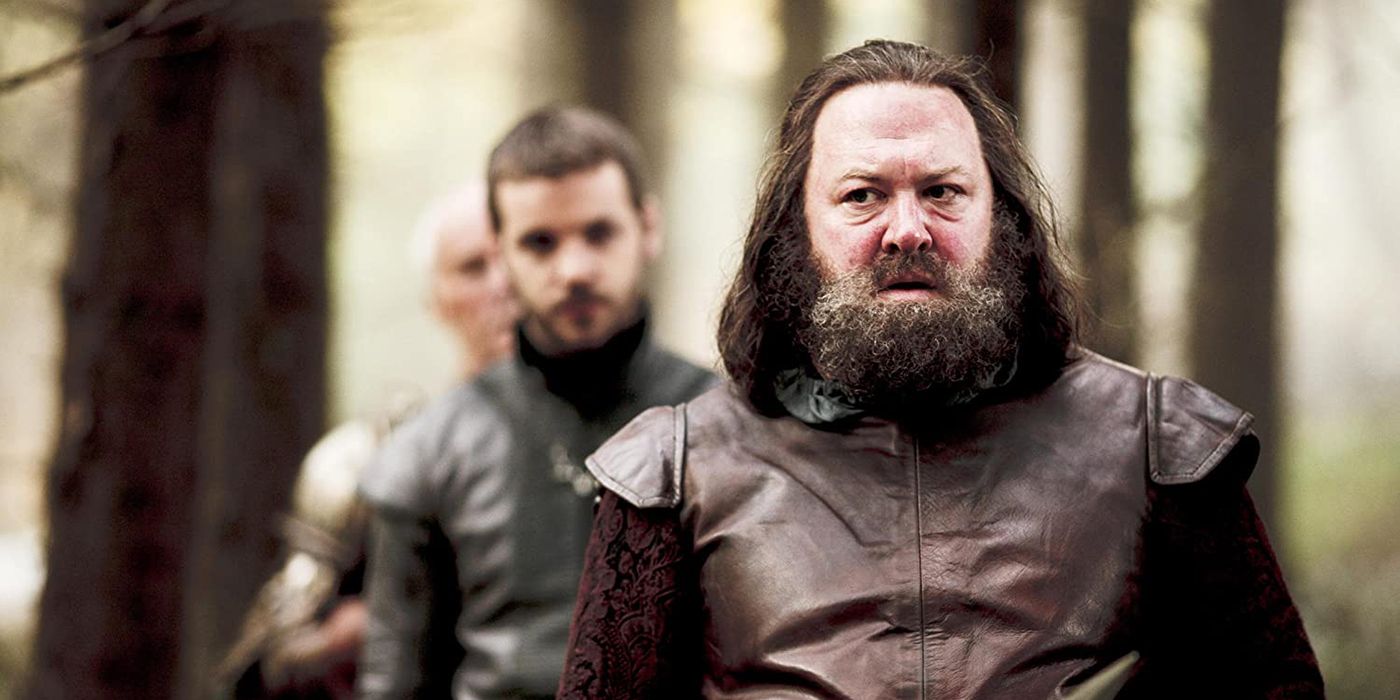 Mark Addy dans le rôle du roi Robert Baratheon dans Game of Thrones de George RR Martin