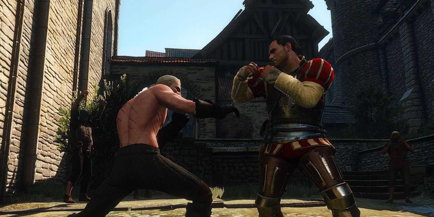 Geralt going for the counter - Witcher 3 Fist Fight Guide