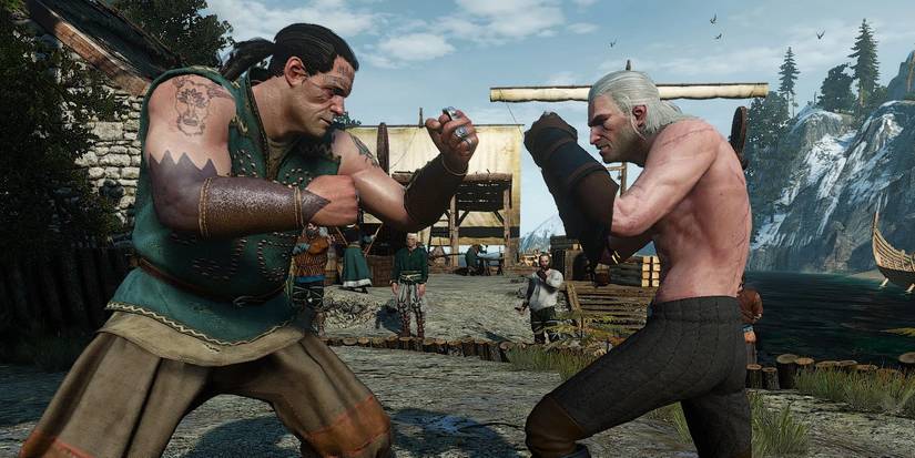 Geralt in a fist fight - Witcher 3 Fist Fight Guide