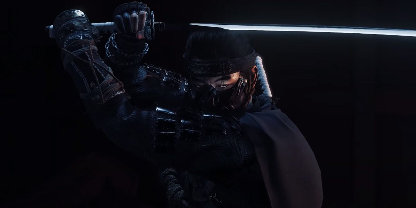 Jin in the shadows in Ghost of Tsushima