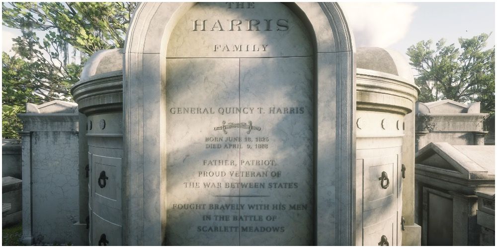 The grave of Quincy T. Harris in Saint Denis