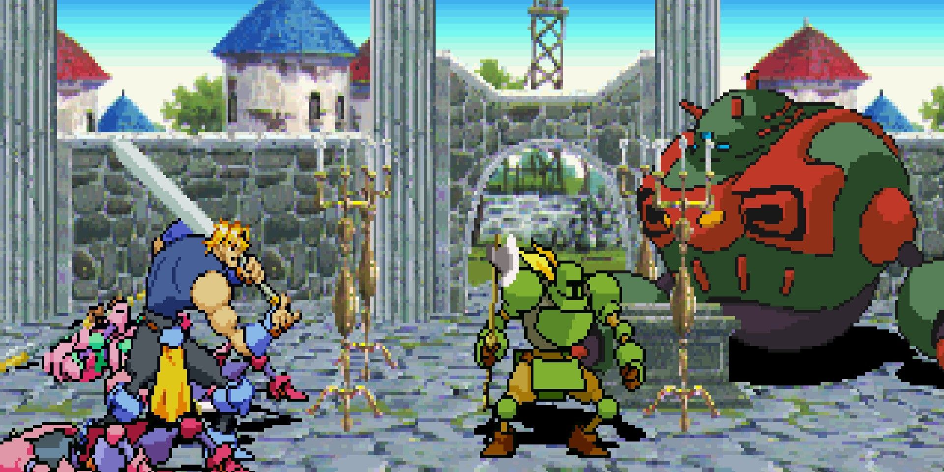 Sega Saturn Guardian Heroes Village Battle