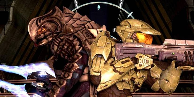 Arbiter and Master Chief back to back in Halo 3
