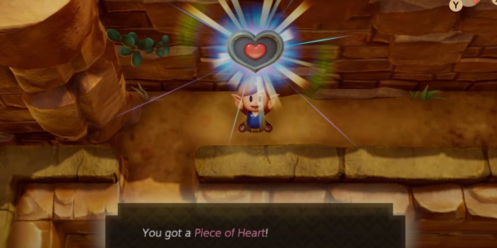 Cliff side Heart Piece in Link's Awakening