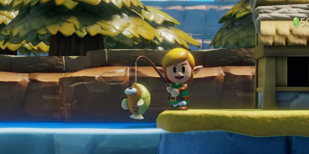 Second fishing Heart Piece in Link's Awakening