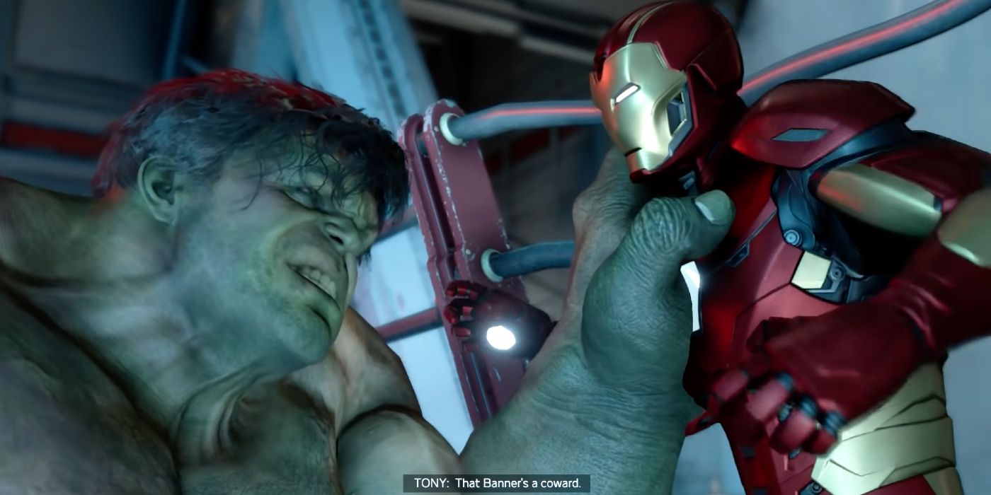 Hulk And Iron Man Fighting On The Chimera