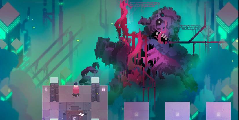 Overlooking monster in Hyperlight Drifter