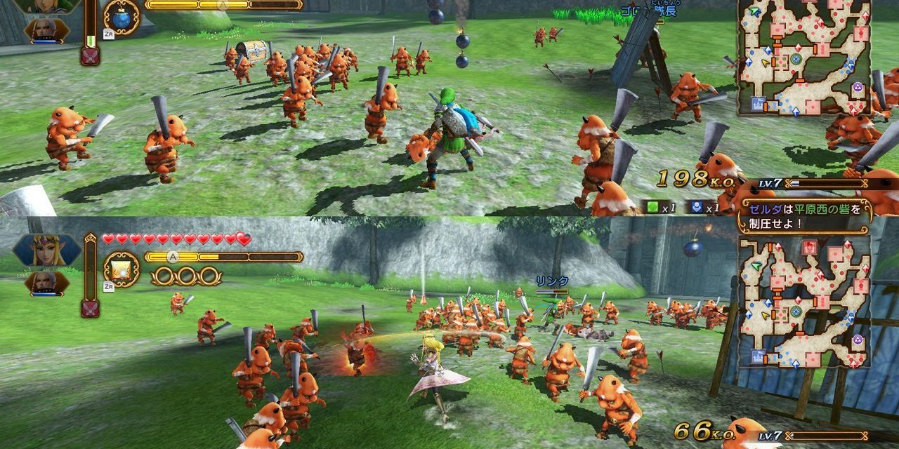 Legend Of Zelda Hyrule Warriors Co-Op Play Split Screen Link Zelda