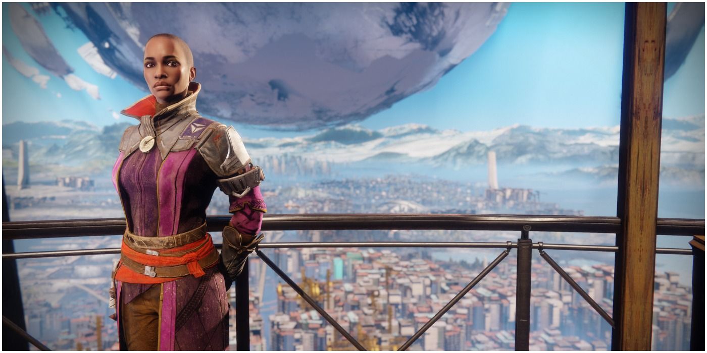 Ikora At Her Spot In tHE Tower Overlooking The City